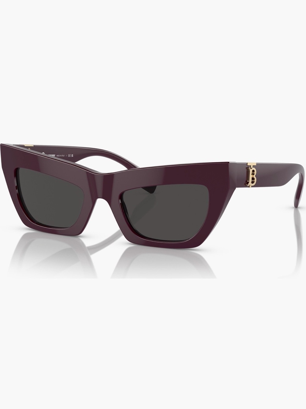 Burberry 51mm Cat Eye Sunglasses Violet Purple Gold Logo Authentic‎ NEW